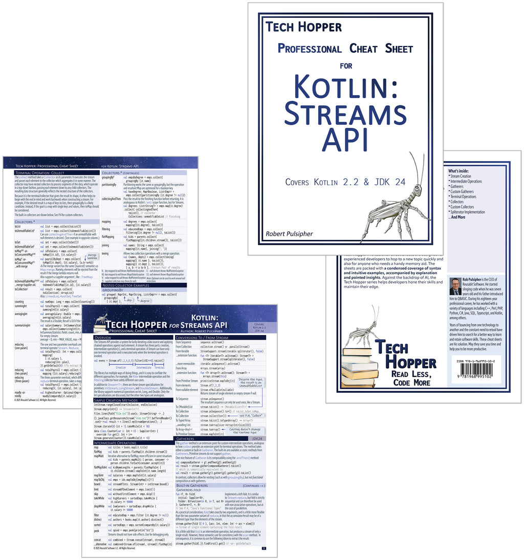 Tech Hopper: Professional Cheat Sheet for Kotlin: Streams API